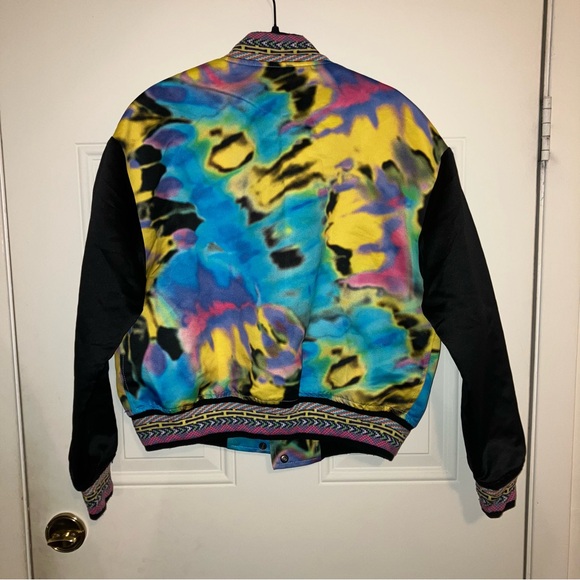Love Moschino printed Acid Varsity Jacket Size 4/S - Picture 2 of 7